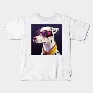 Dalmatian wearing aviator glasses Kids T-Shirt